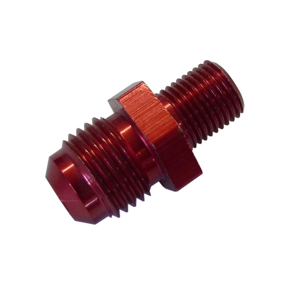 Straight Union M10x1 To -6 JIC (Red)