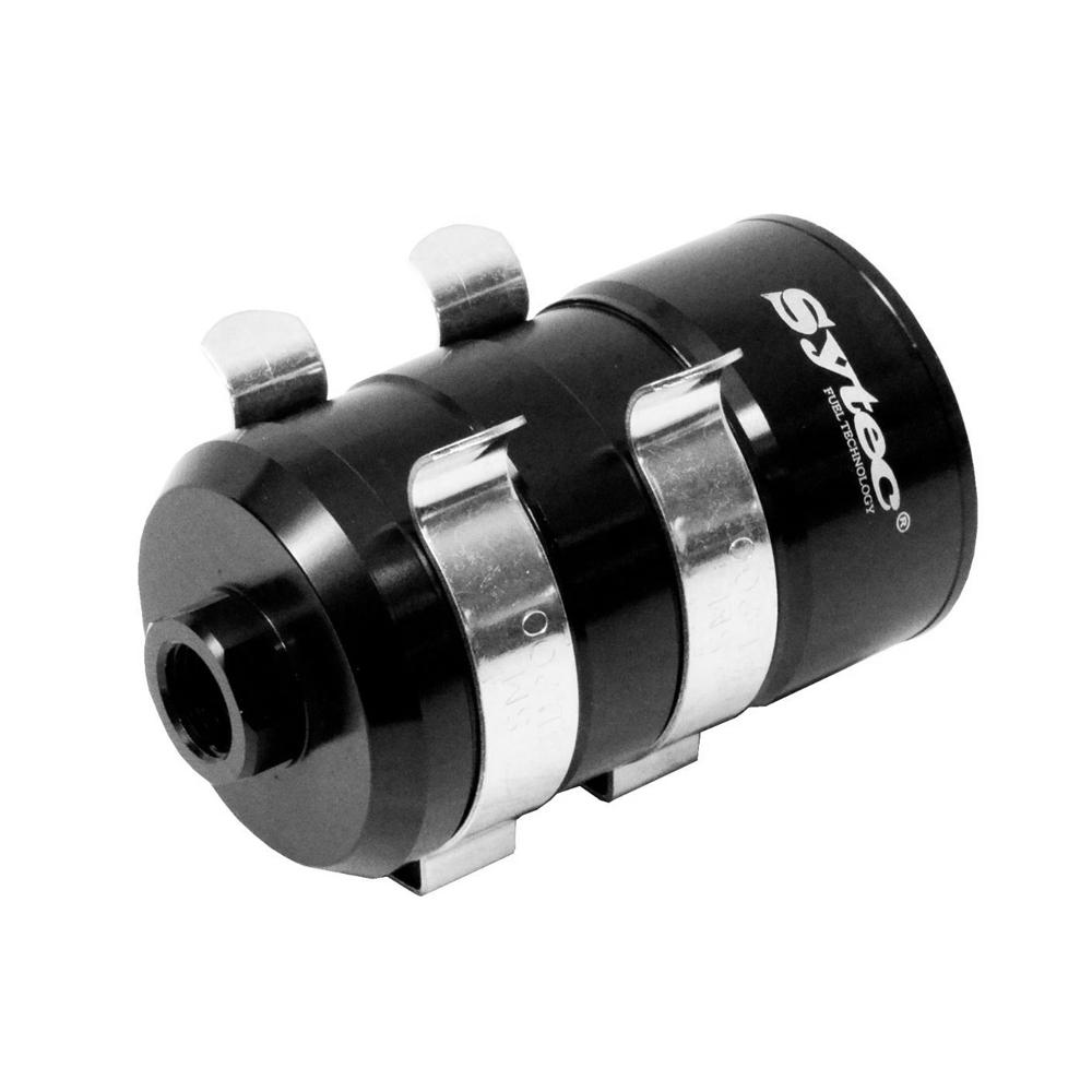 Sytec Bullet Fuel Filter in Black with M14 x 1.5 Female Ports