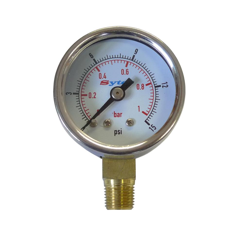 Sytec Fuel Pressure Gauge 0-1BAR (0-15PSI)