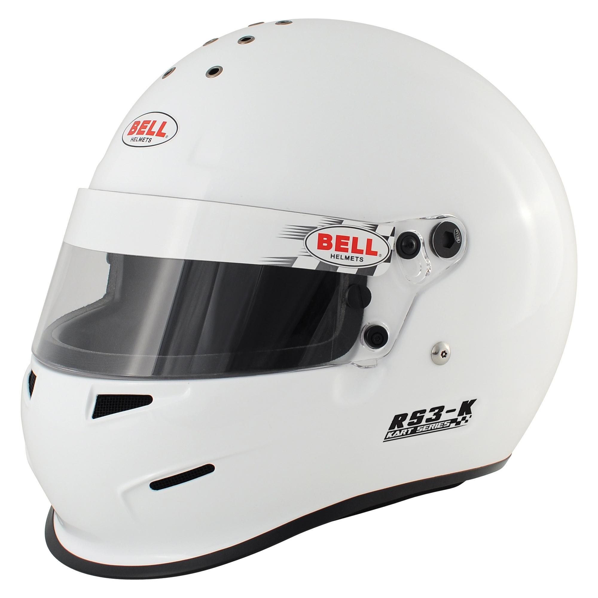 Bell RS3 K Full Face Kart Helmet White Snell K2010 Approved