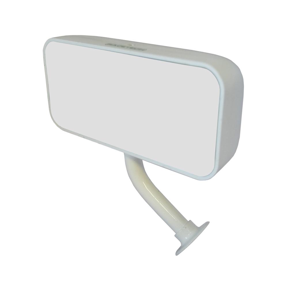 Racetech F1 Style White Wing Mirror With Convex Lens
