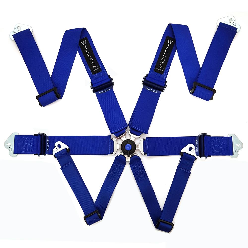 Willans Silverstone 6 Saloon Harness with 4 Alloy Adjusters