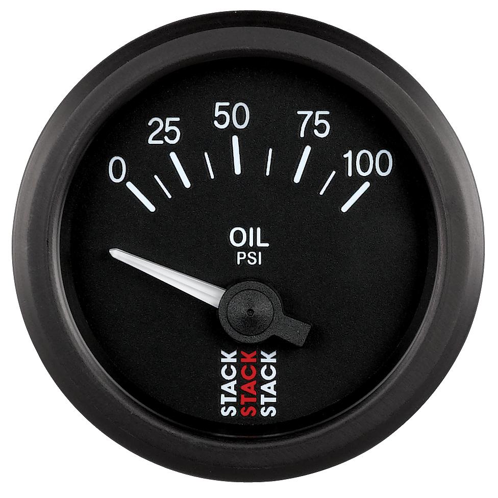 Stack Electric Oil Pressure Gauge 0-100 PSI ST3202