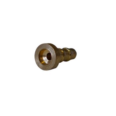 Brass Pipe End With Flat Seat (Gauge End)