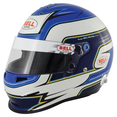 Bell RS3 Pro Full Face Helmet Storm Blue Size XLarge with HANS Posts