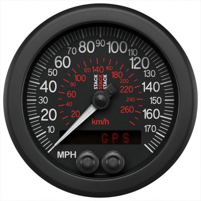 Stack GPS Speedometer with Black Face and 88mm Diameter in MPH
