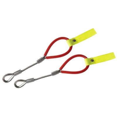 Pair of Lifeline Wire Towing Eyes in Red
